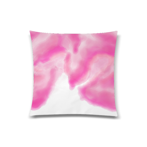 pink watercolor abstract art Custom Zippered Pillow Case 20"x20"(Twin Sides)