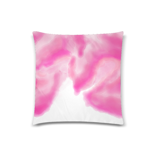pink watercolor abstract art Custom Zippered Pillow Case 18"x18" (one side)
