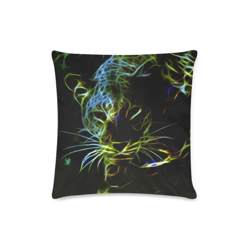 Neon Leopard Custom Zippered Pillow Case 16"x16" (one side)