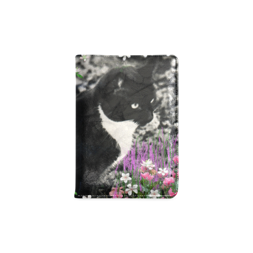 Freckles in Flowers II Black White Tuxedo Cat Custom NoteBook A5