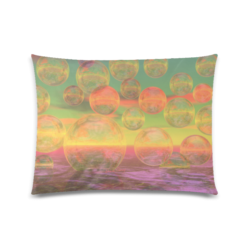 Autumn Ruminations, Abstract Gold Rose Glory Custom Picture Pillow Case 20"x26" (one side)