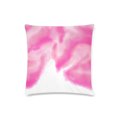 pink watercolor abstract art Custom Zippered Pillow Case 16"x16"(Twin Sides)