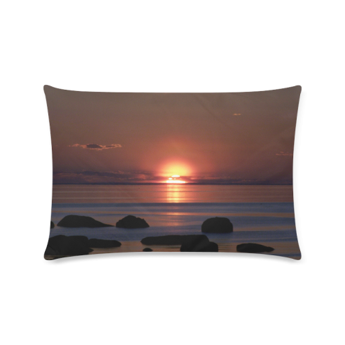Shockwave Sunset Custom Rectangle Pillow Case 16"x24" (one side)