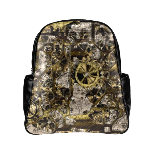 Metal Steampunk Multi-Pockets Backpack (Model 1636)