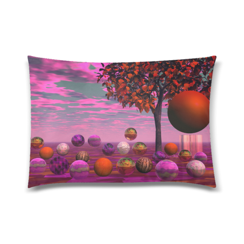 Bittersweet Opinion, Bronze Raspberry Maple Tree Custom Zippered Pillow Case 20"x30" (one side)