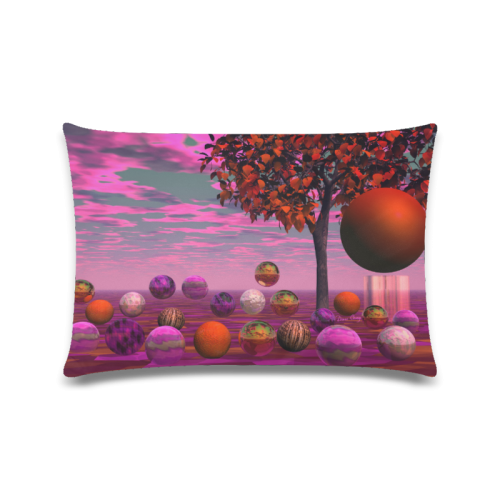 Bittersweet Opinion, Bronze Raspberry Maple Tree Custom Zippered Pillow Case 16"x24"(Twin Sides)