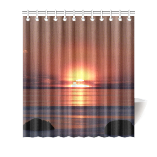 Shockwave Sunset. Shower Curtain 66"x72"
