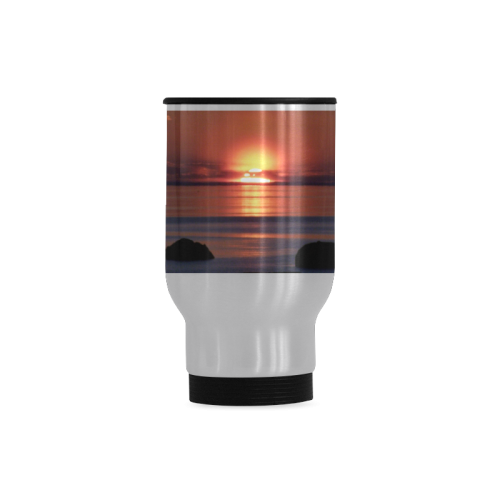 Shockwave Sunset Travel Mug (Silver) (14 Oz)