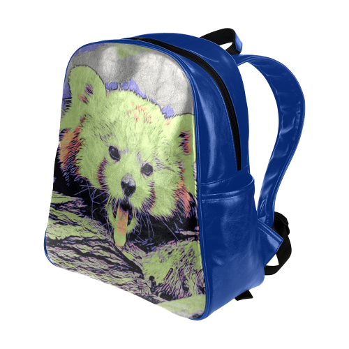 Art Studio 12216 yawning red panda Multi-Pockets Backpack (Model 1636)