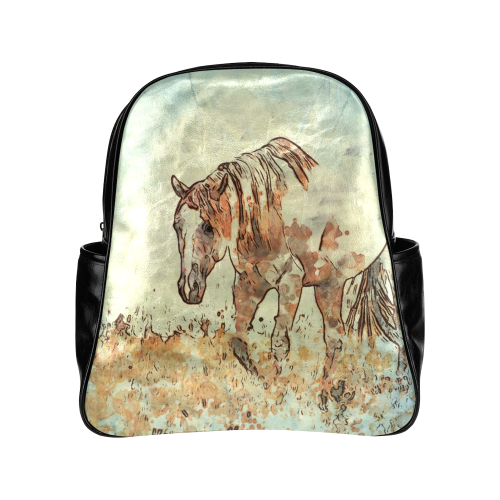 Art Studio 12216 Horse Multi-Pockets Backpack (Model 1636)