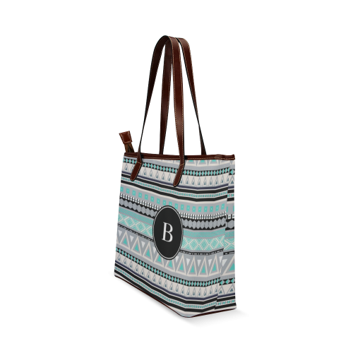 Borders Monogram B Shoulder Tote Bag (Model 1646)