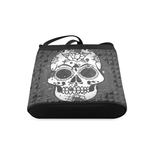 black and white Skull Crossbody Bags (Model 1613)