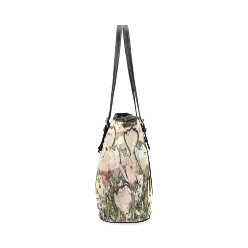 Floral Art Studio 7216 Leather Tote Bag/Large (Model 1640)