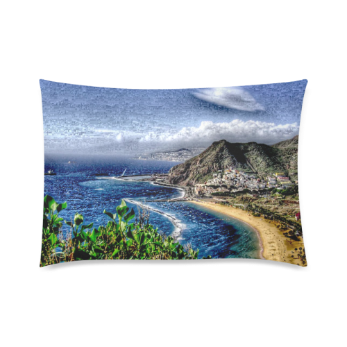 Travel-painted Tenerife Custom Zippered Pillow Case 20"x30"(Twin Sides)