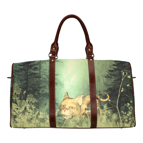 Kitten with baby cat Waterproof Travel Bag/Small (Model 1639)
