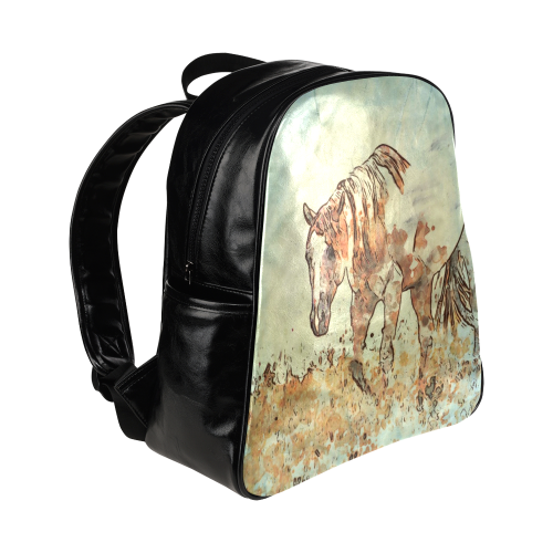 Art Studio 12216 Horse Multi-Pockets Backpack (Model 1636)