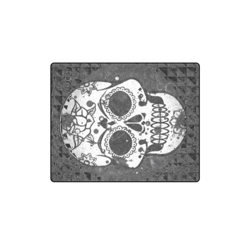 black and white Skull Blanket 40"x50"