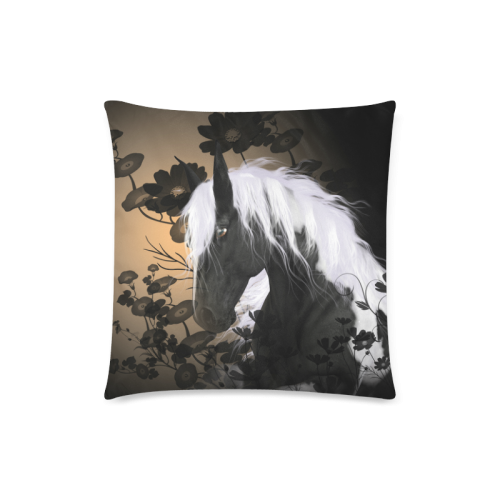 Beautiful horse Custom Zippered Pillow Case 18"x18"(Twin Sides)