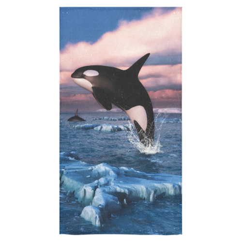 Killer Whales In The Arctic Ocean Bath Towel 30"x56"