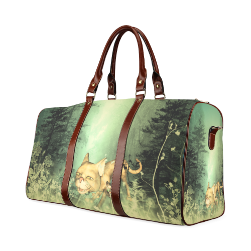 Kitten with baby cat Waterproof Travel Bag/Small (Model 1639)
