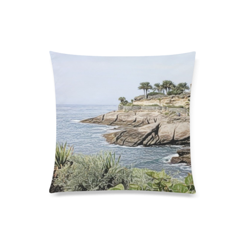 Travel Tenerife, painted Custom Zippered Pillow Case 20"x20"(Twin Sides)