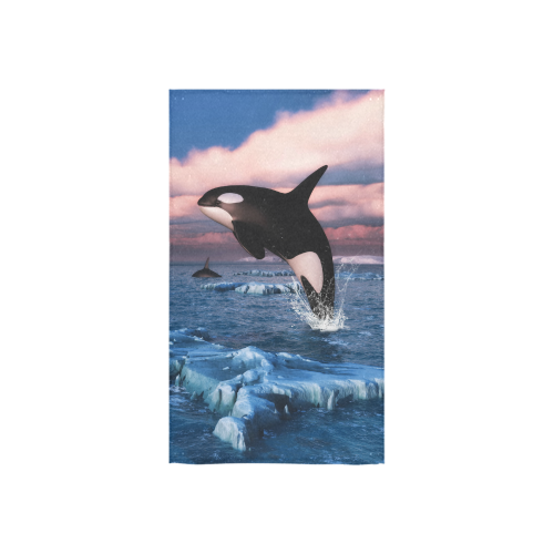Killer Whales In The Arctic Ocean Custom Towel 16"x28"
