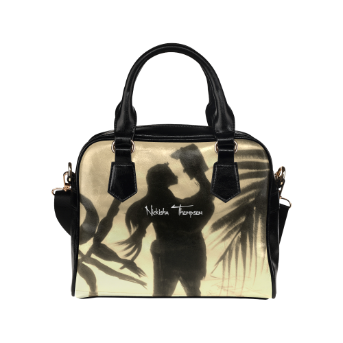 Lovers at Beach Shoulder Handbag (Model 1634)