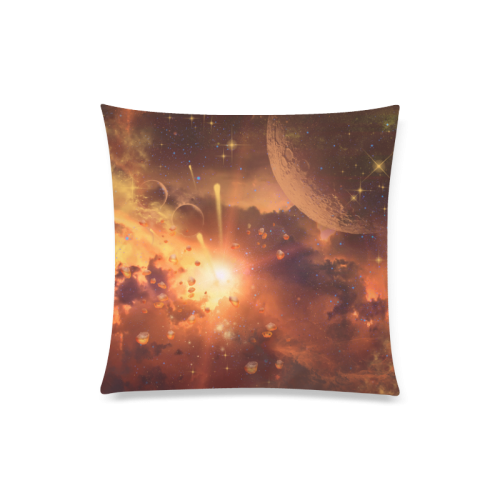 Explosion in the galaxy Custom Zippered Pillow Case 20"x20"(Twin Sides)