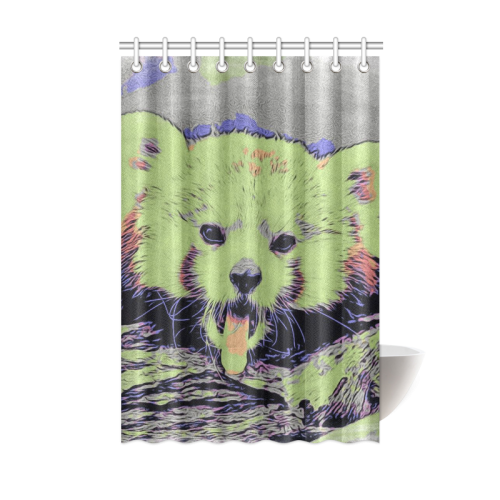 Art Studio 12216 yawning red panda Shower Curtain 48"x72"