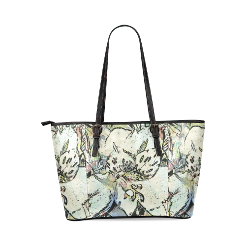 Floral Art Studio 3216 Leather Tote Bag/Large (Model 1640)