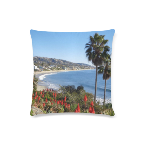 Travel-Laguna Beach Custom Zippered Pillow Case 16"x16"(Twin Sides)
