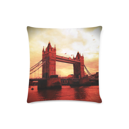 Travel-London Tower Bridge Custom Zippered Pillow Case 16"x16"(Twin Sides)