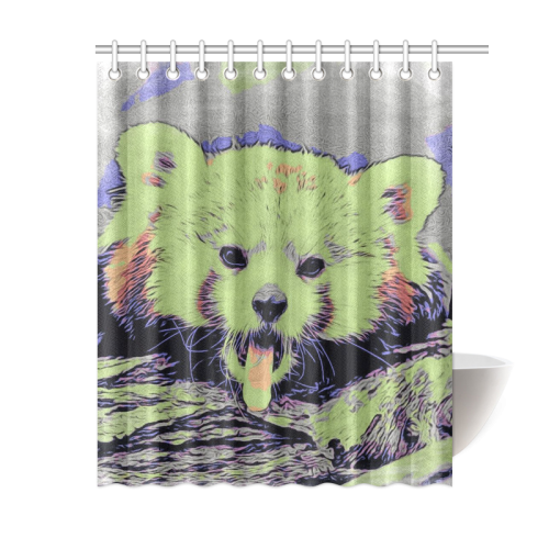 Art Studio 12216 yawning red panda Shower Curtain 60"x72"