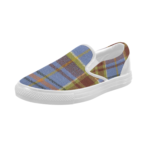 ADAM TARTAN Women's Slip-on Canvas Shoes (Model 019)