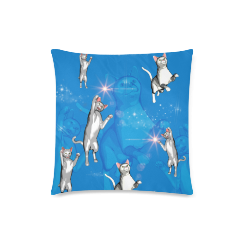 Funny playing cats Custom Zippered Pillow Case 18"x18"(Twin Sides)