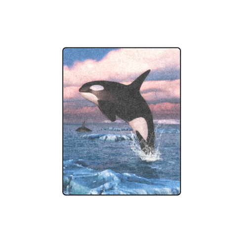 Killer Whales In The Arctic Ocean Blanket 40"x50"