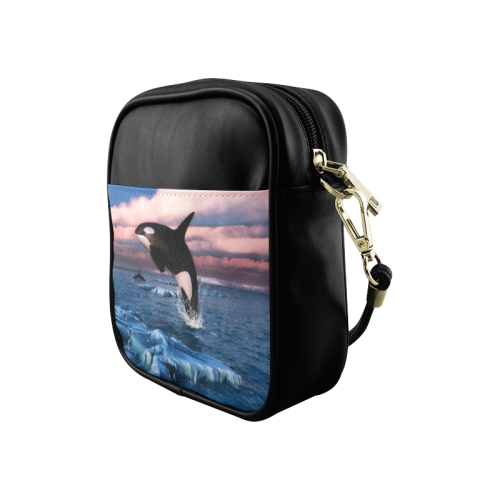 Killer Whales In The Arctic Ocean Sling Bag (Model 1627)