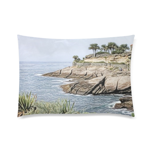 Travel Tenerife, painted Custom Zippered Pillow Case 20"x30"(Twin Sides)