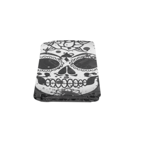 black and white Skull Blanket 50"x60"