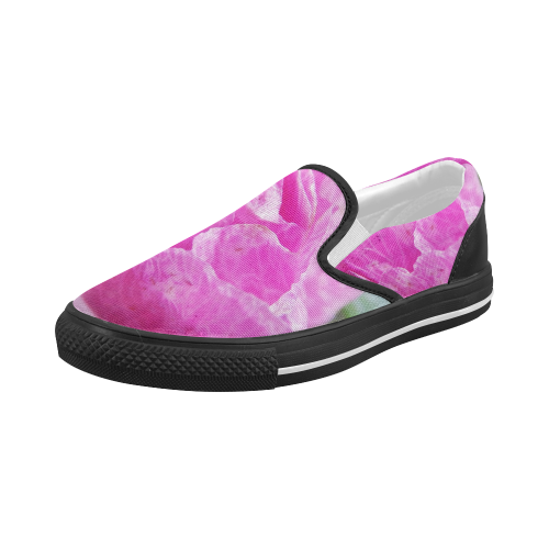 Musk Mallow Women's Slip-on Canvas Shoes (Model 019)