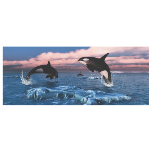 Killer Whales In The Arctic Ocean White Mug(11OZ)