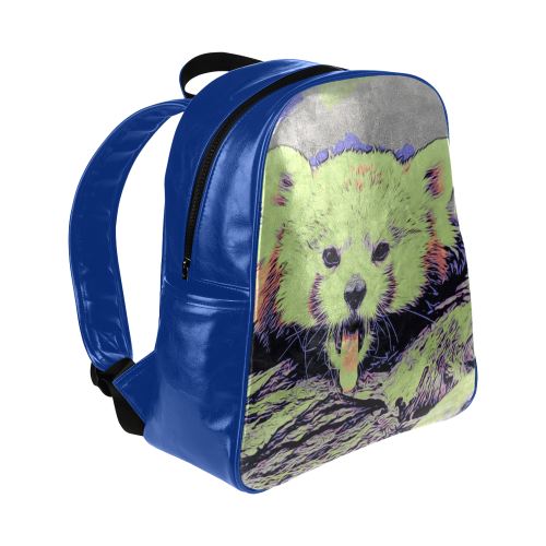 Art Studio 12216 yawning red panda Multi-Pockets Backpack (Model 1636)