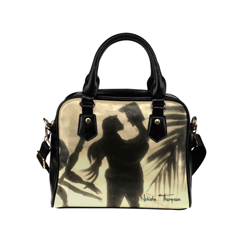 Lovers at Beach Shoulder Handbag (Model 1634)