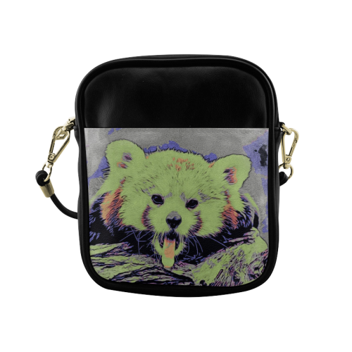 Art Studio 12216 yawning red panda Sling Bag (Model 1627)