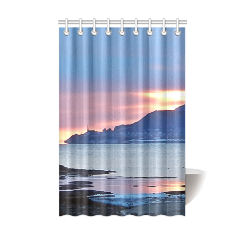Sunrise in Tourelle. Shower Curtain 48"x72"