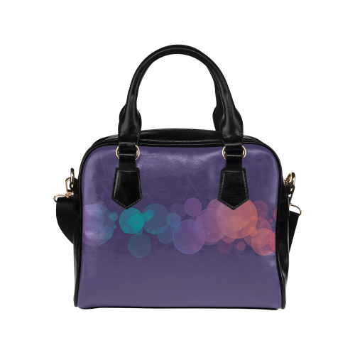 Colorful Bokeh Glitter Discs Shoulder Handbag (Model 1634)