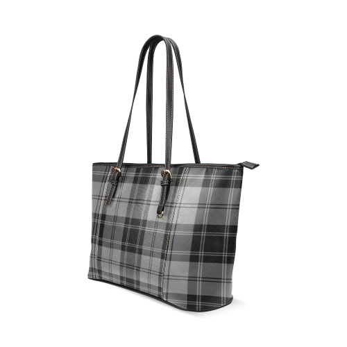 Douglas Tartan Leather Tote Bag/Small (Model 1640)