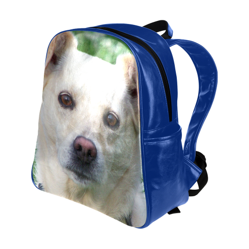 Dog face close-up Multi-Pockets Backpack (Model 1636)