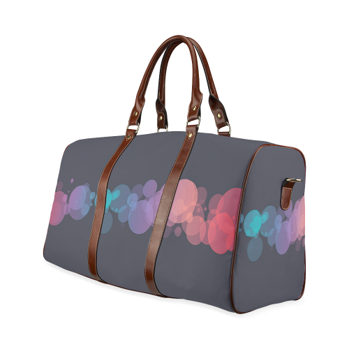 Colorful Bokeh Glitter Discs Waterproof Travel Bag/Large (Model 1639)
