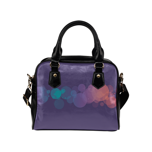 Colorful Bokeh Glitter Discs Shoulder Handbag (Model 1634)